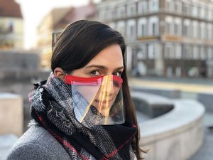 KALIPSO obličejový štít - průhledná rouška na ústa a nos 1447162